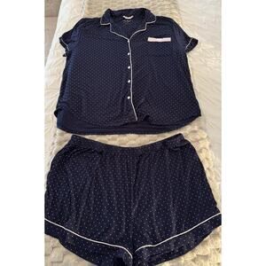 Kate Spade NAVY/WHITE POLKA DOT Pajama Set Size 3X